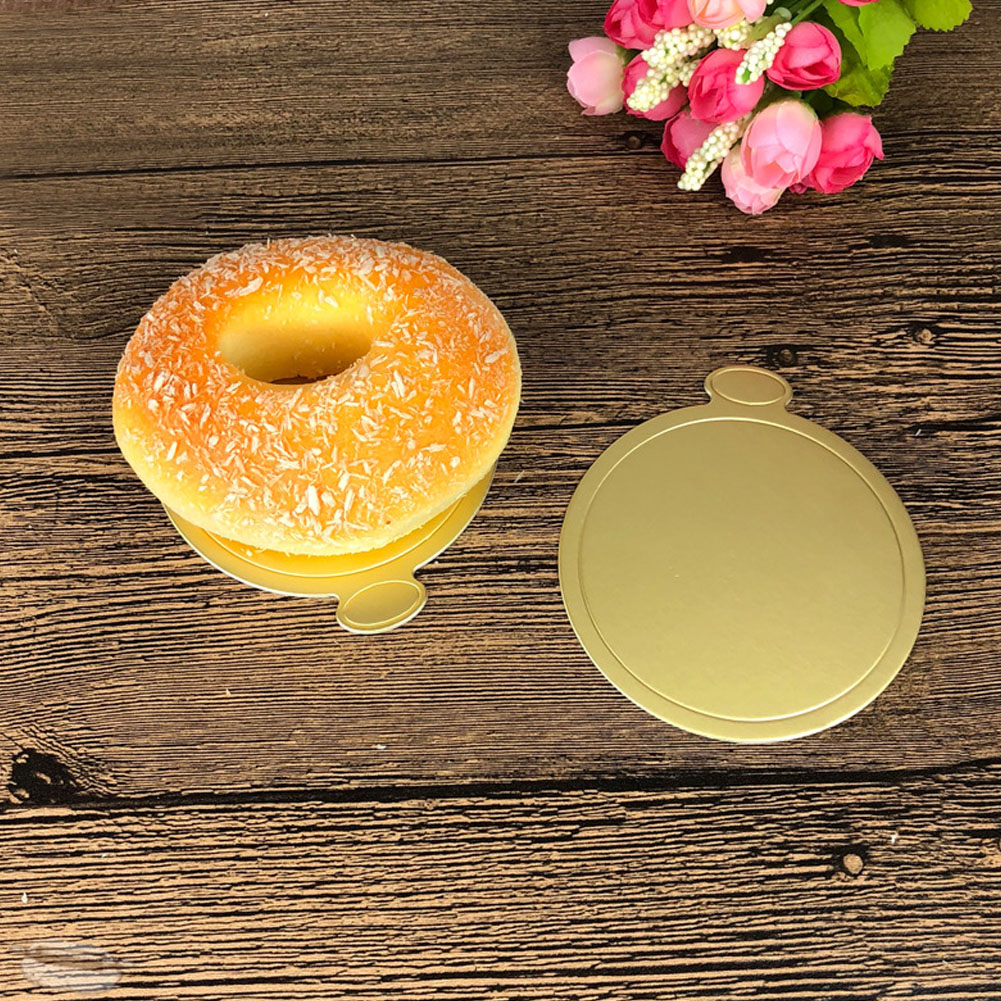 100 PCS Mousse Cake Boards Gold Paper Cupcake Dessert Displays Tray Weddin KRI✈️