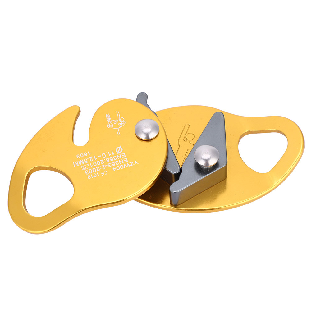 Self Braking Stop Descender For 11‑12.5mm Rope Clamp Grab Rescue Rappel Ri KRI✈️