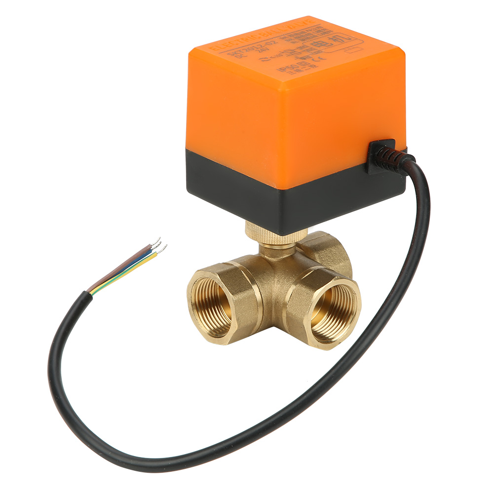 DN20 G3/4 Brass 3 Way Motorized Ball Electrical Valve For Air Conditioner KRI✈️
