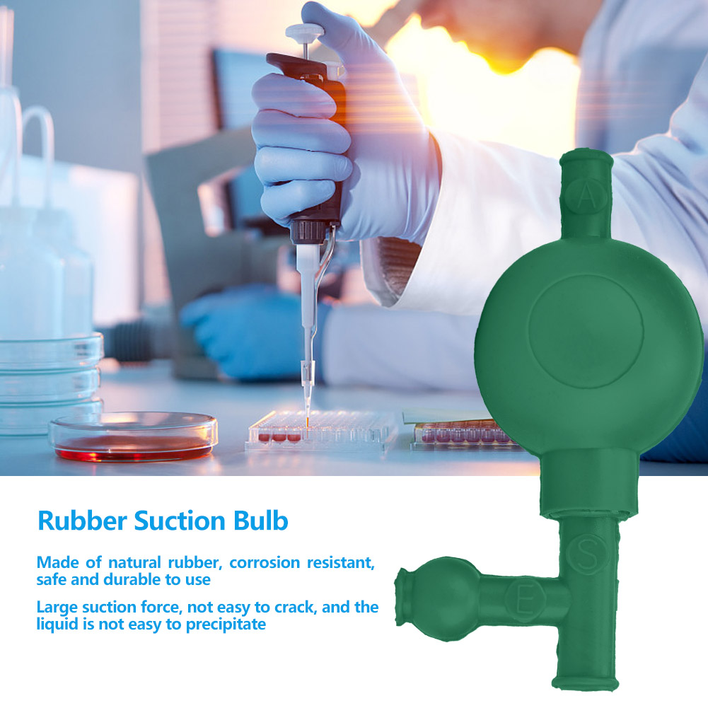 Lab Rubber Suction Bulb Safe Pressure Quantitative Pipette Filler With 3 V KRI✈️