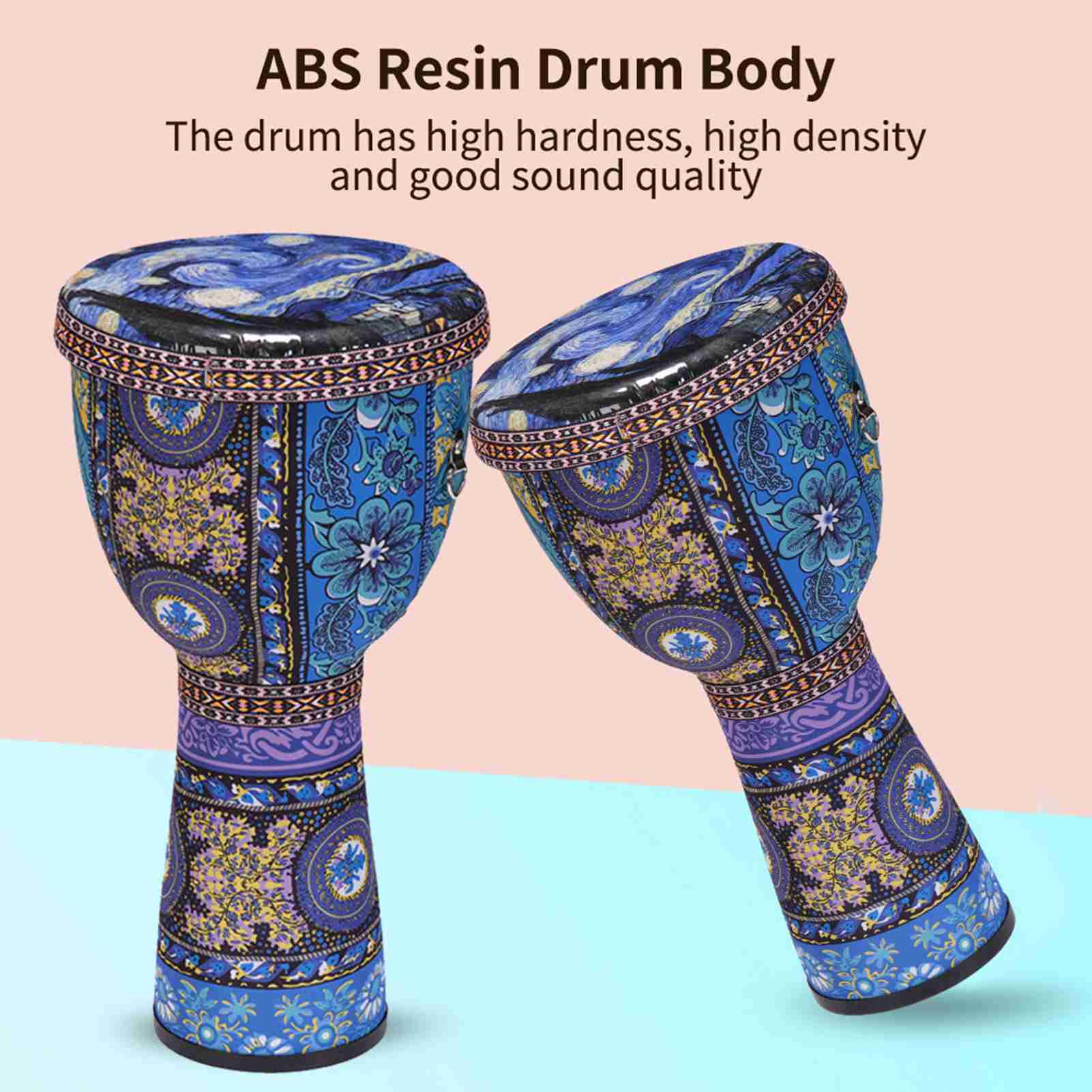 African Hand Drum 8 Inch Portable Djembe Drum Percussion Instrument With Colo UK