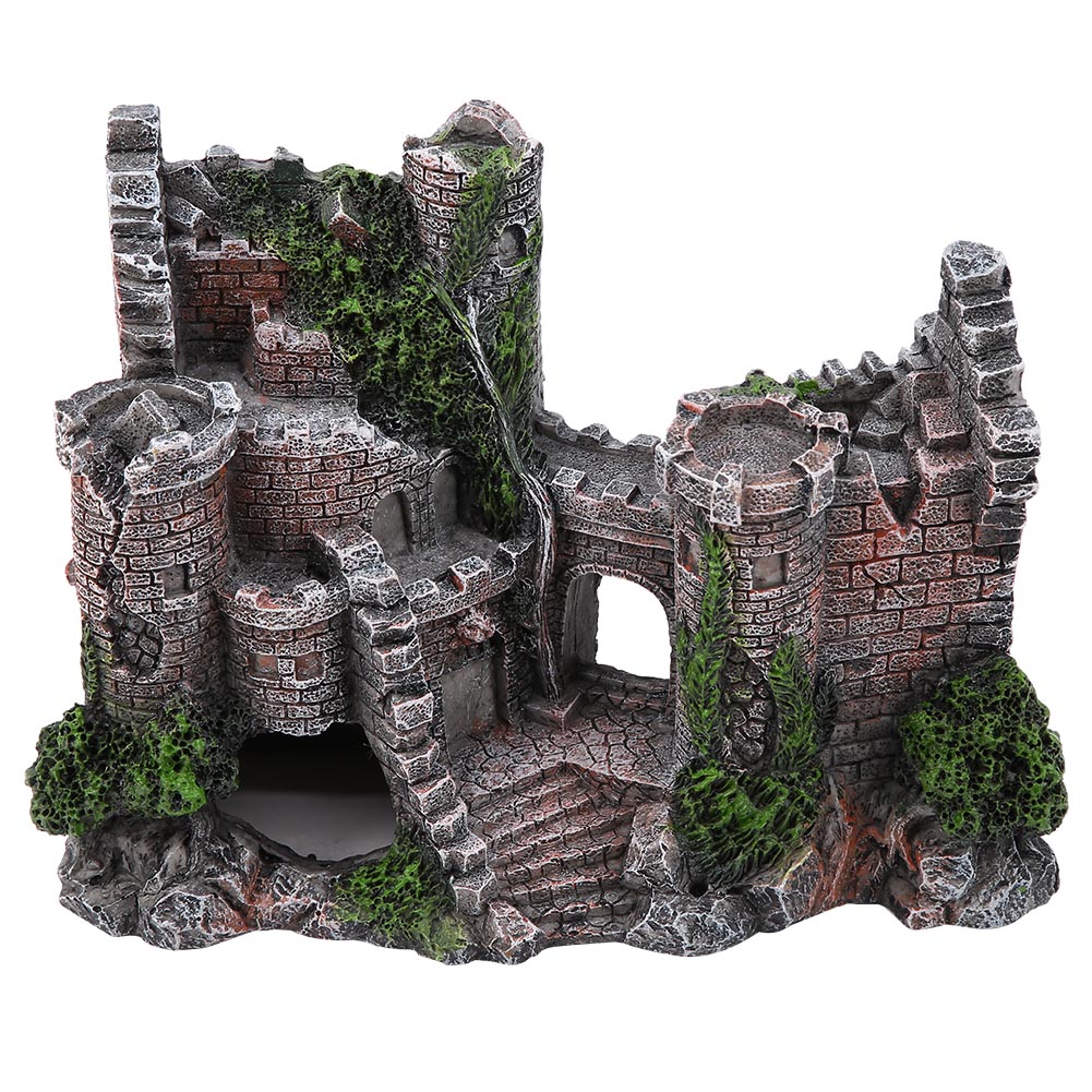 Simulation Resin Hide House Fish Tank Aquarium Ornaments Decor KRI✈️