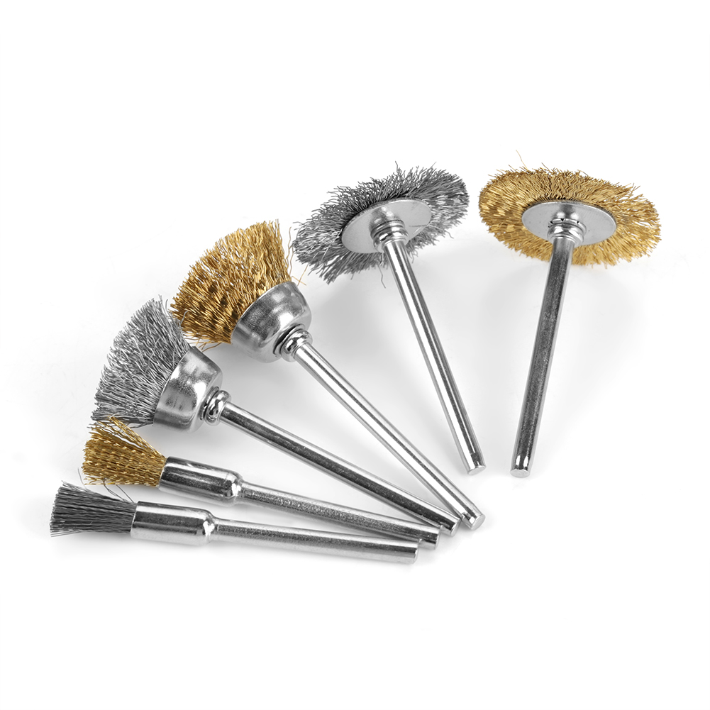 36pcs Brass Wire Steel Wire Brush Set Pen Flat Cup Shaped Polishing Wheel KRI✈️