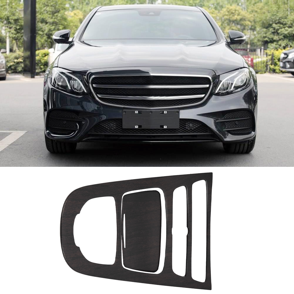 2Pcs Console Gear Shift Panel Cover Trim For E Class W213 16-18 Oak Wood