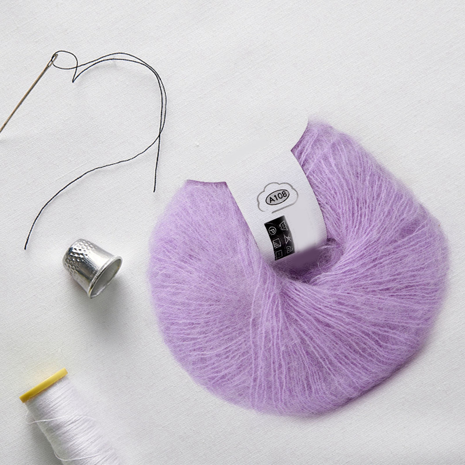 Popular Soft Mohair Pashm Knit Angora Long Wool Yarn (violet) KRI✈️