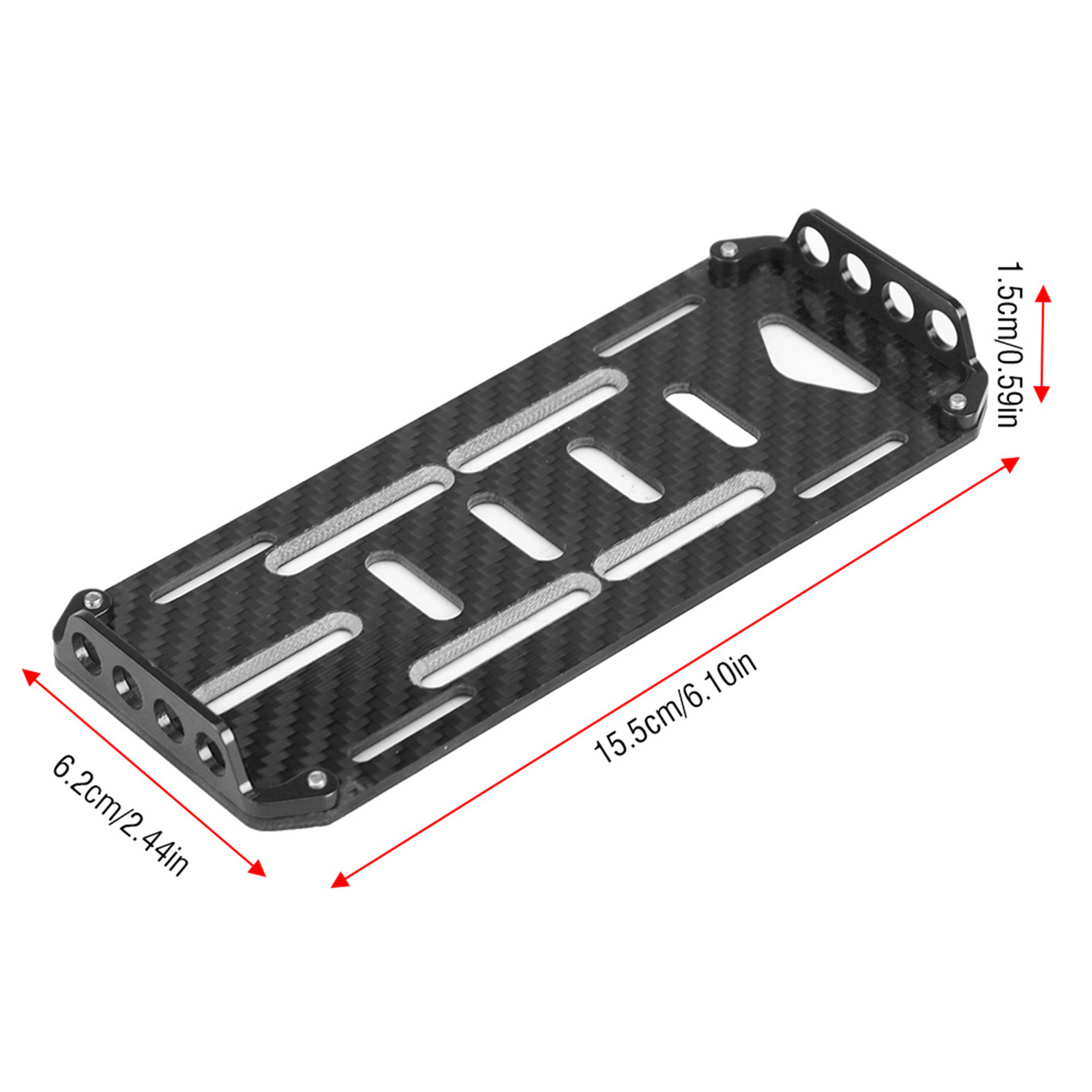 Aluminium Alloy Carbon Fiber Battery Mount Plate For Axial SCX10 CC01 F350 KRI✈️