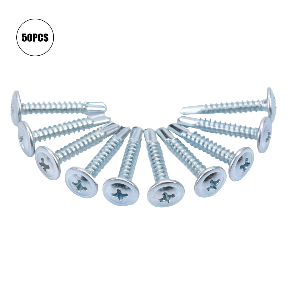 50pcs M4.2 Truss Head Self Drilling Self Tapping Screws Set Drilling Tail KRI✈️