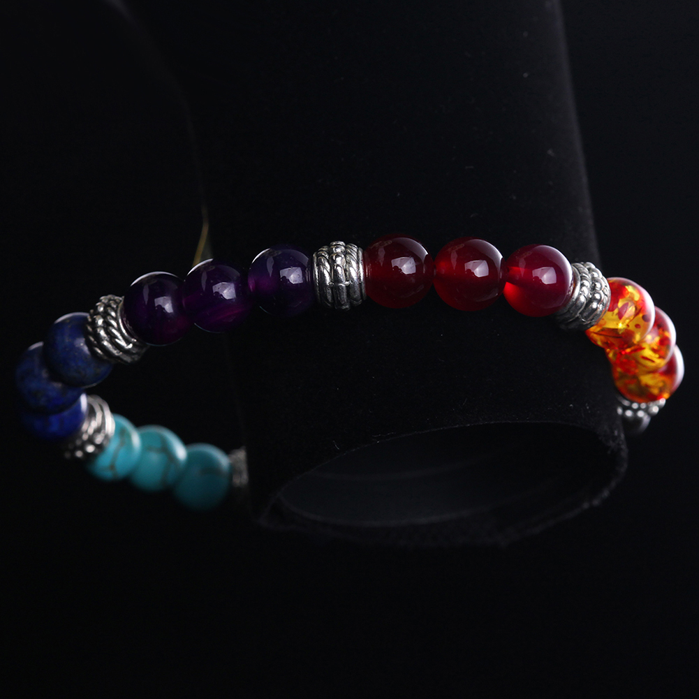 Elastic Natural Lava Matte Beads Bracelet Jewelry Beaded Bangle Gift KRI✈️