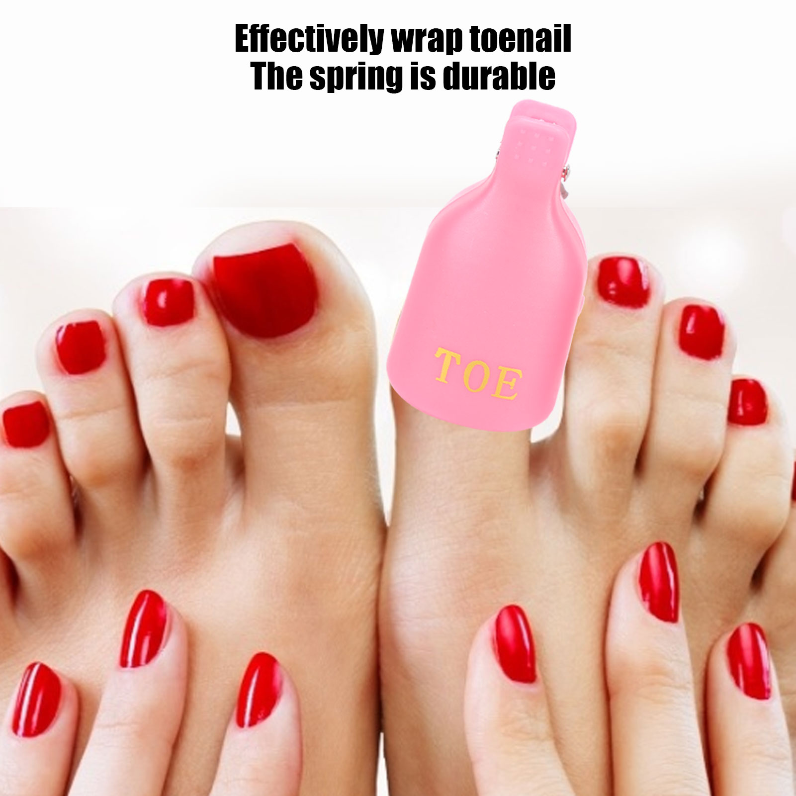 5pcs Gel Polish Remover Clips Home Salon Toenail UV Gel Soak Off Cap Wrap Nai UK