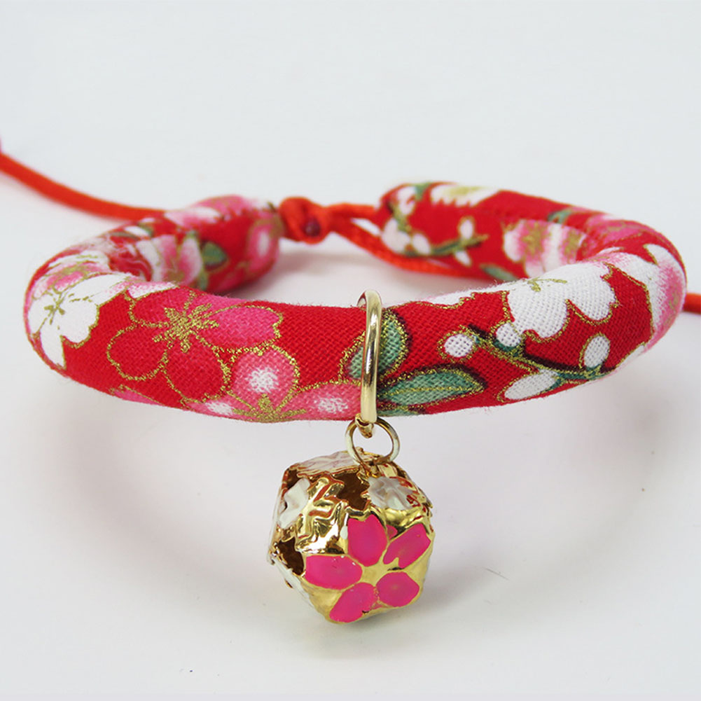 Adjustable Dog Cat Collar Printed Necktie Necklace With Bell For Pet Acces KRI✈️