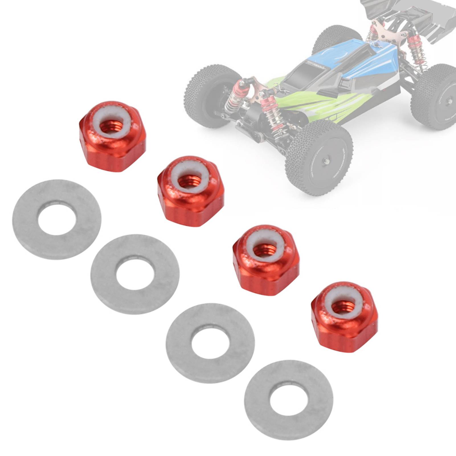 Wheel Hex Lock Nut Fit For Wltoys 1/14 144001 RC Car Upgrade AccessoryRed KRI✈️