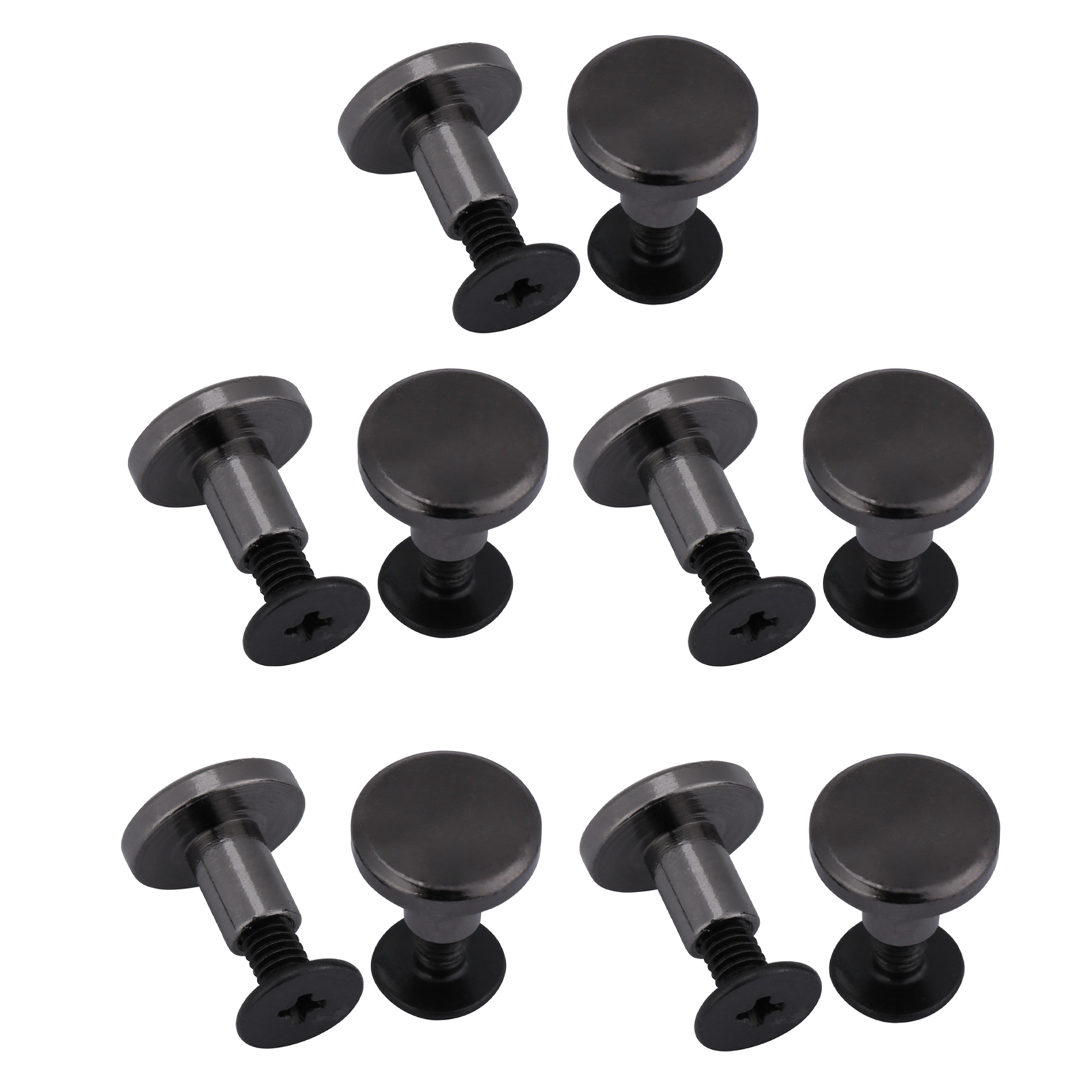 °20sets Brass Flat Head Belt Strap Rivets Screw For Luggage Leather Craft (8mm)