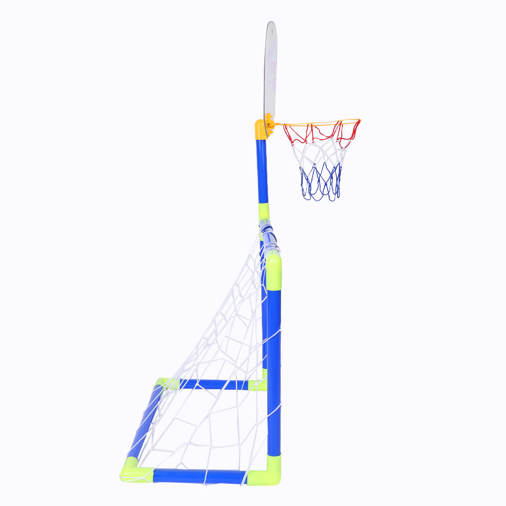 2 In 1 Children Portable Football Basketball Set Soccer Goal Hoop Backboar KRI✈️