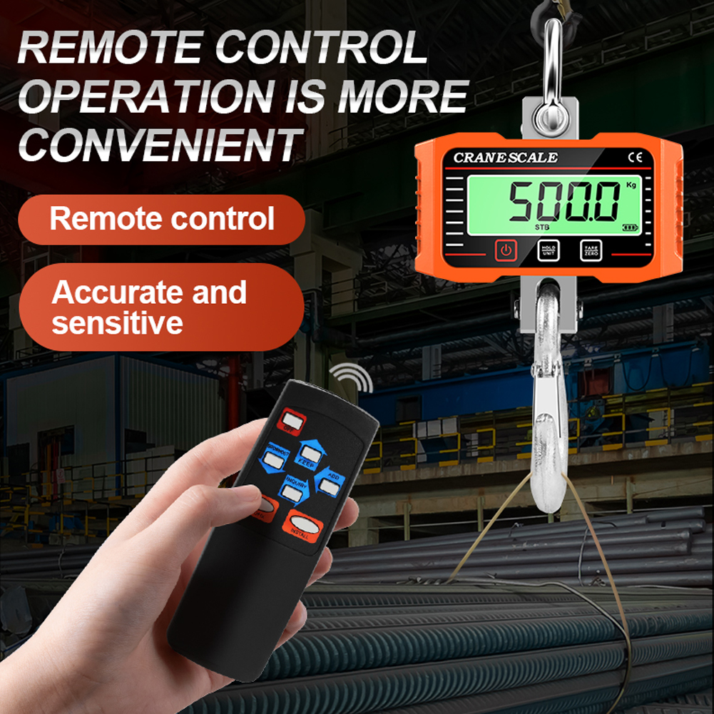 Digital LCD Display 2000kg Electronic Crance Scale High Accuracy Portable Indust