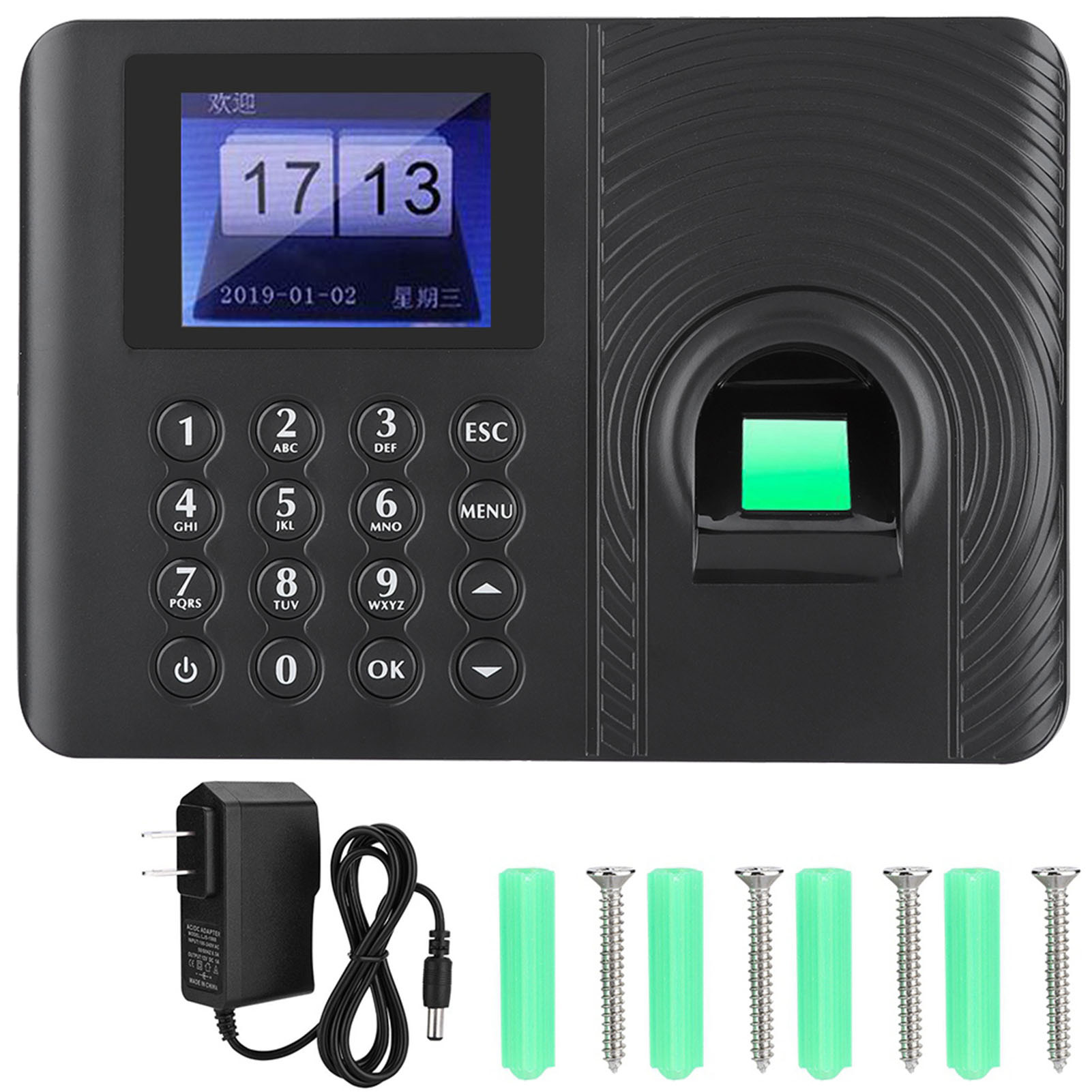 Biometric Fingerprint Time Attendance Recorder Recognition Device Access C KRI✈️