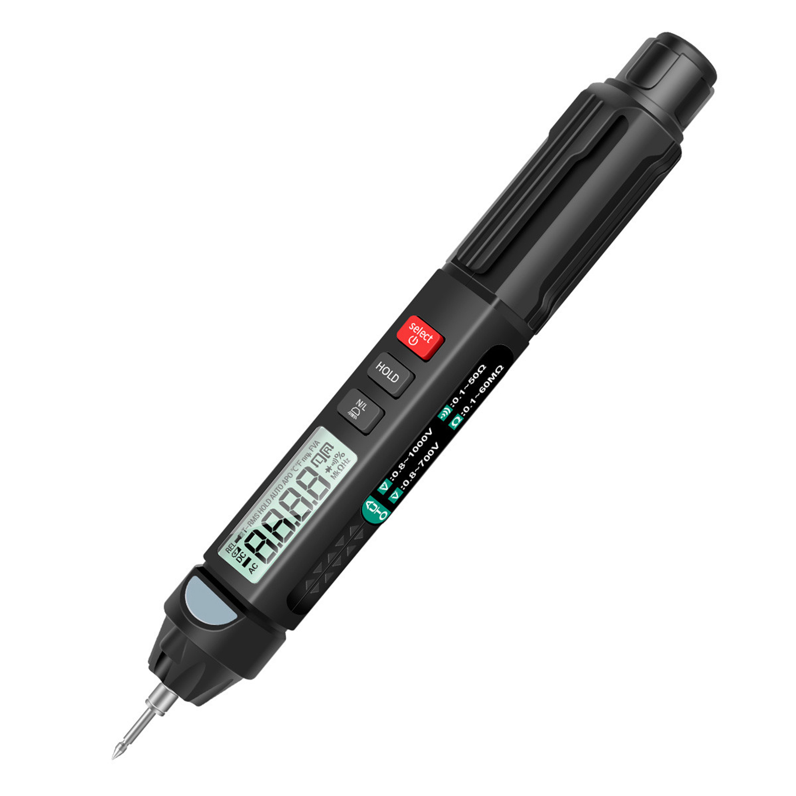 Pocket Digital Multimeter Electrical Tester w/ Data Hold Backlight for On
