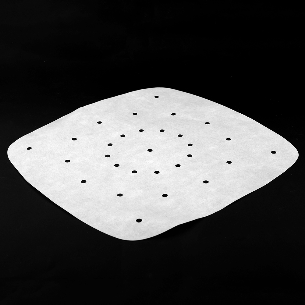 7.5in Perforated Square Steamer Paper Liners For Air Fryer Cooking Steamin KRI✈️