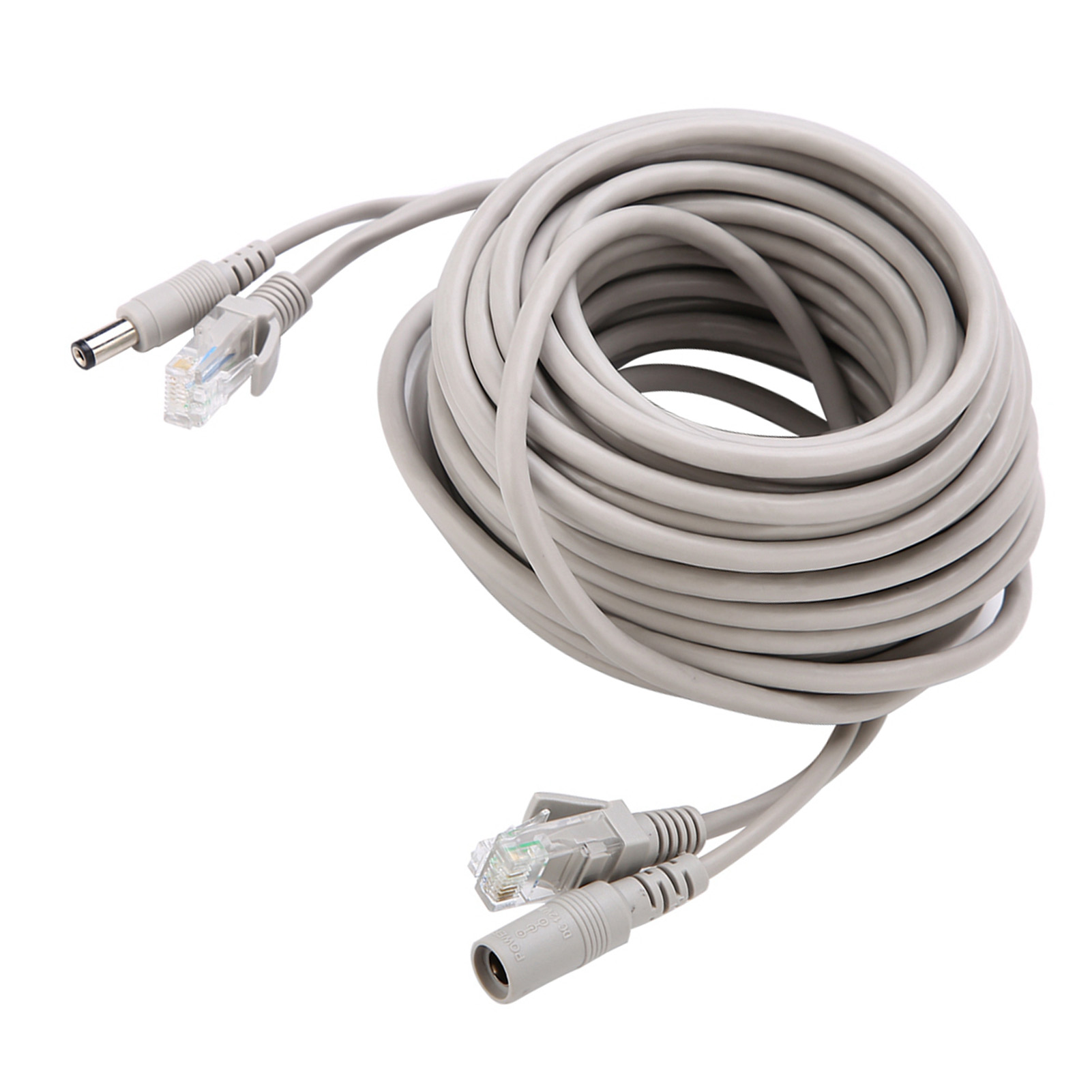 5M/10M/15M/20M RJ45+DC Ethernet CCTV Cable For IP Cameras NVR System 10Mbp KRI✈️