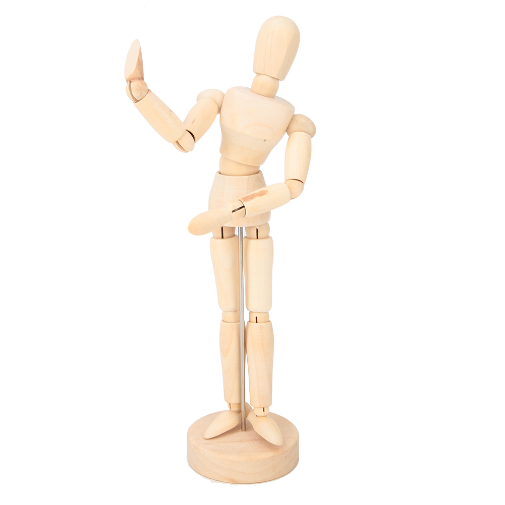 8 Inch Wooden Man Model Movable Limbs Puppet Art Drawing Action Figures Ki KRI✈️