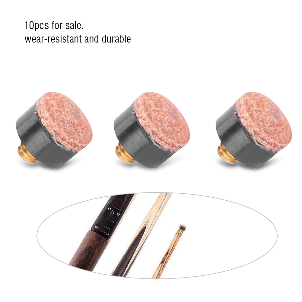 (10mm)10x Billiards Snooker Pool Cue Pole Tip Replacement Parts Tackle Acc KRI✈️