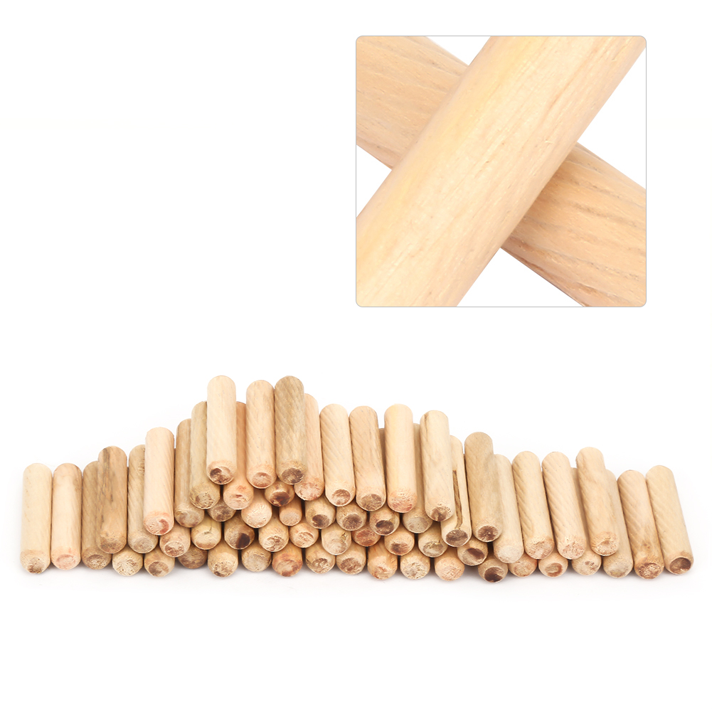 1 Pack Woodworking Round Fluted Wood Wooden Craft Dowel Pins (10 * 50mm) KRI✈️