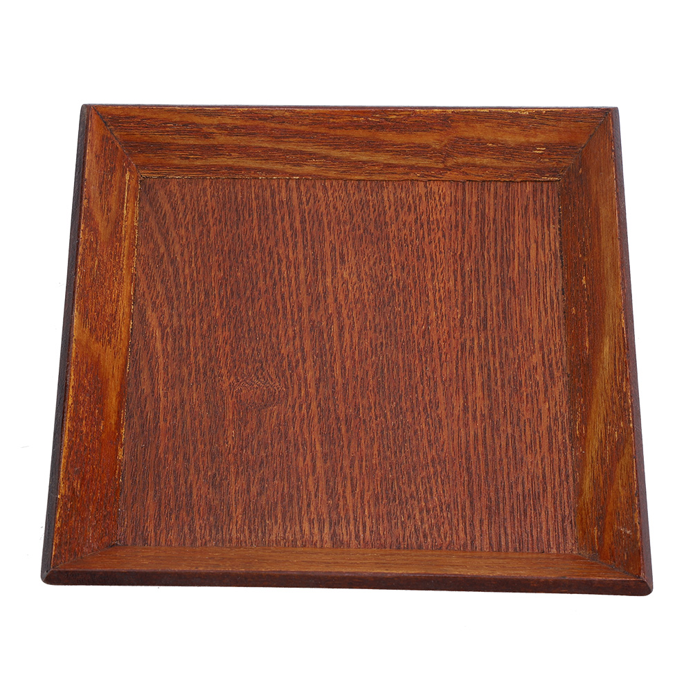 1Pc Square Wooden Sushi Dish Snacks Dried Cake Tray Dessert Plate For Home KRI✈️