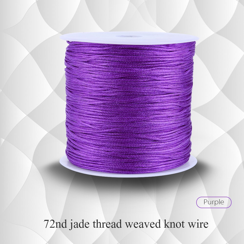 For 100M X 0.8mm Nylon Chinese Knot Cord Rattail Macrame Thread String