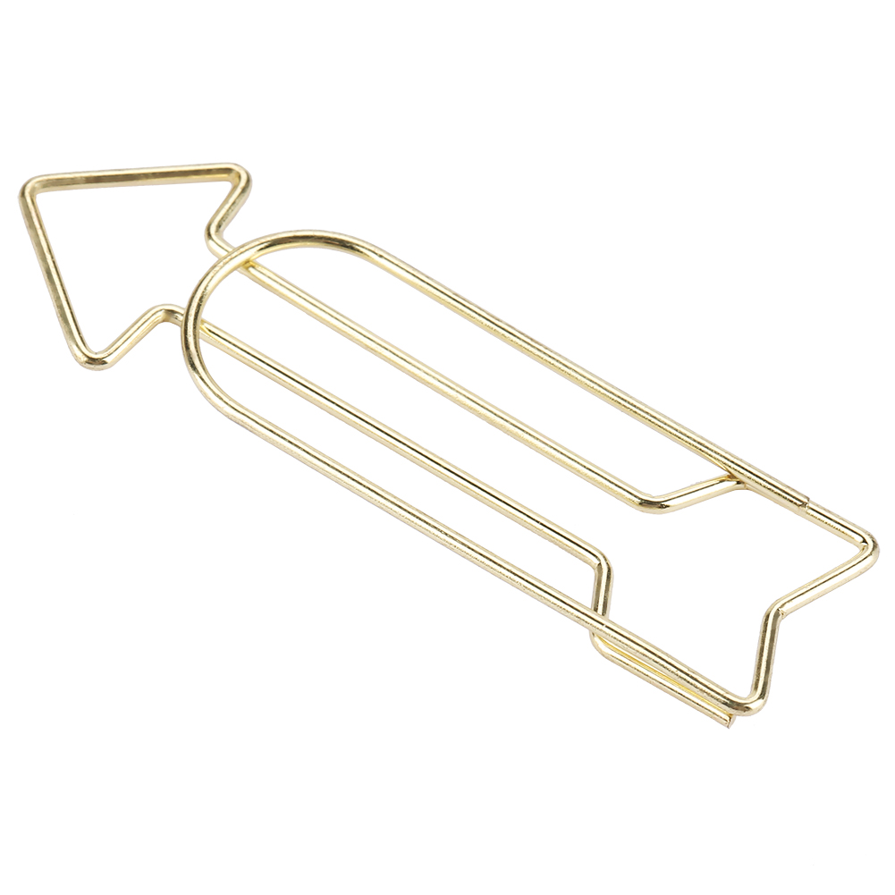 12X Gold Electroplating Metal Shaped Paper Clip Funny Stationery Bookm HG