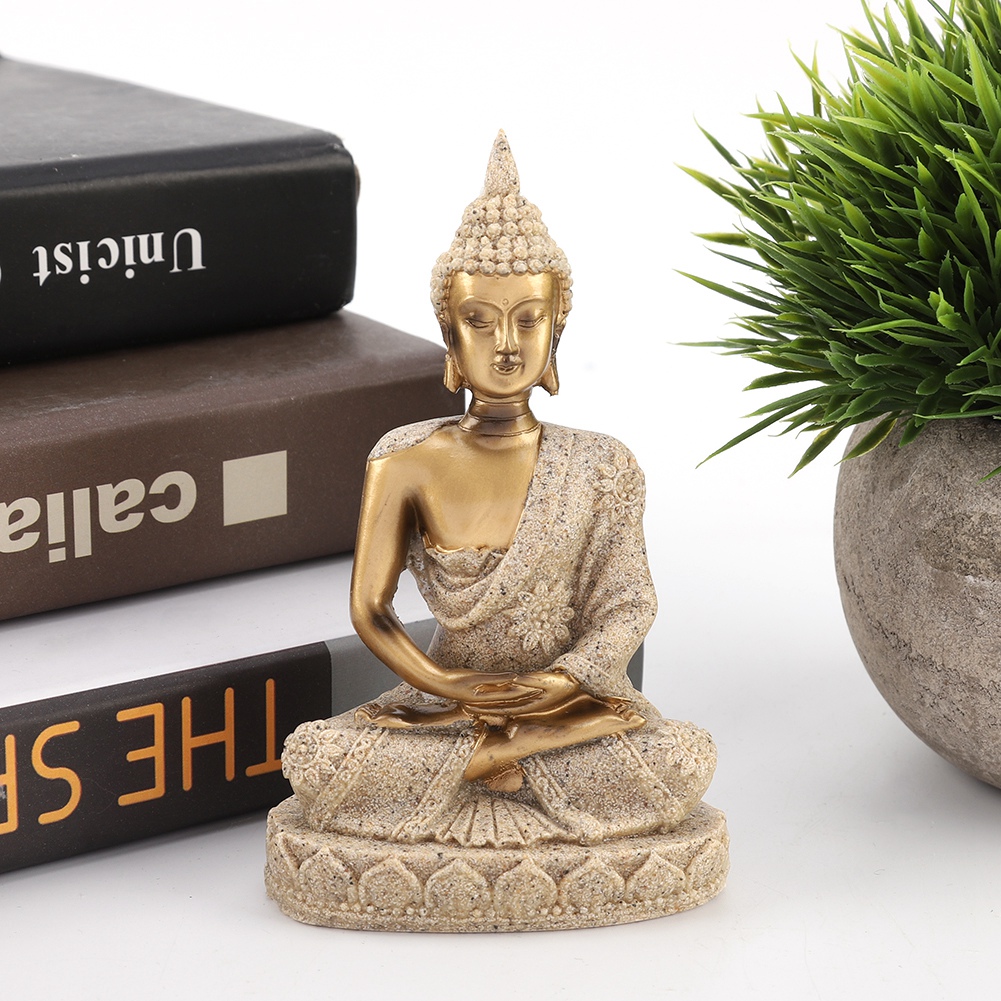 For Meditating Seated Buddha Statue Carving Figurine Craft For Home Decoration