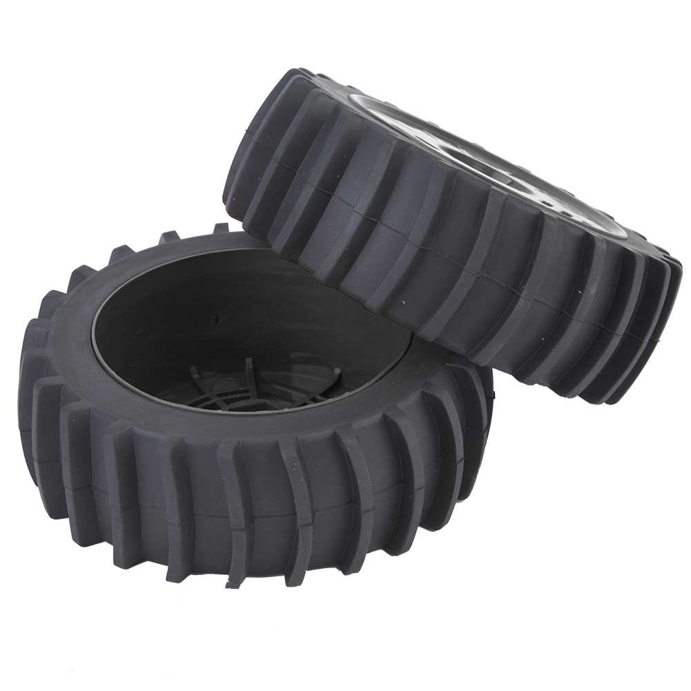 Wheel Rim Hub Tires Rubber Tyres For 1/8 RC Truck Car Accessory (Black) KRI✈️