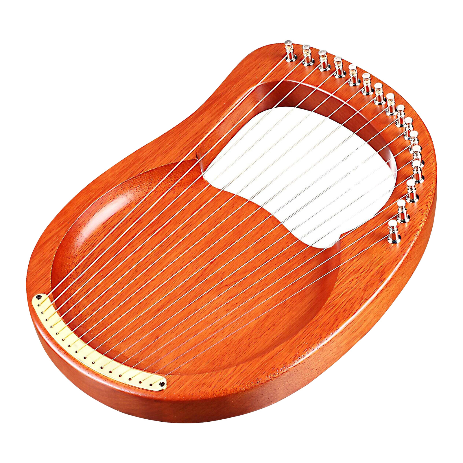 Walter.t 16-String Wooden Lyre Harp Metal Strings Mahogany Solid Wood Strin SAUX