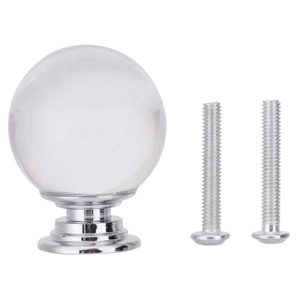 1PCS 30mm Ball Shape Crystal Glass Pull Handle Cabinet Drawer Cupboard Kno KRI✈️