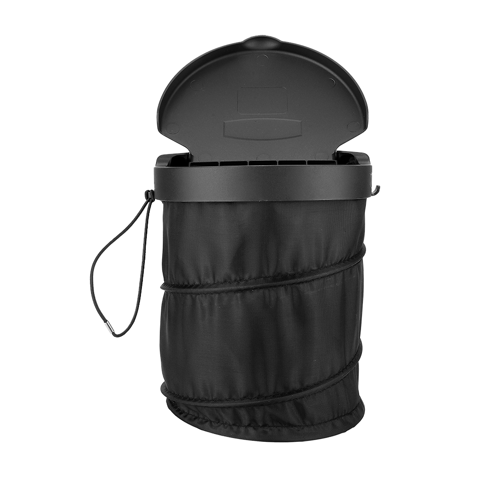 Foldable Car Trash Bin Rubbish Waste Dust Can Oxford Cloth Back Hanging Ga KRI✈️