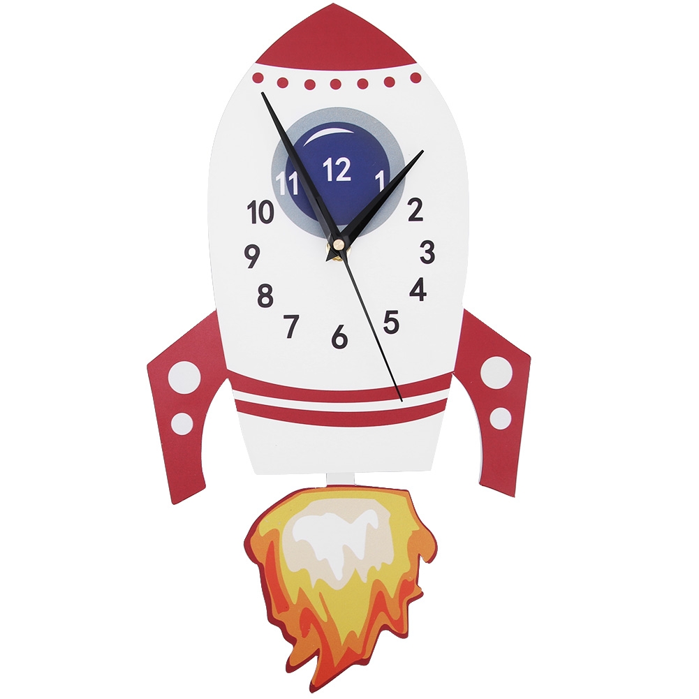 Cartoon Mute Wall Clock Kids Unique Gifts Pendulum Children's Bedroom DIY KRI✈️