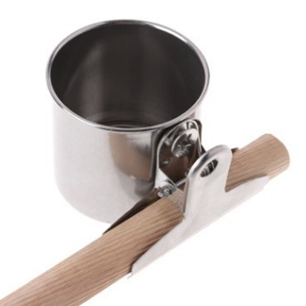 Stainless Steel Bird Food Water Bowl Feeder Cups With Clip And Cage KRI✈️