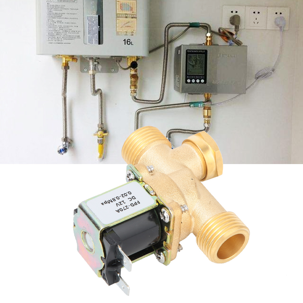 G1/2 Normally Close Brass Solenoid Electromagnetic Valve Water Inlet Swit KRI✈️