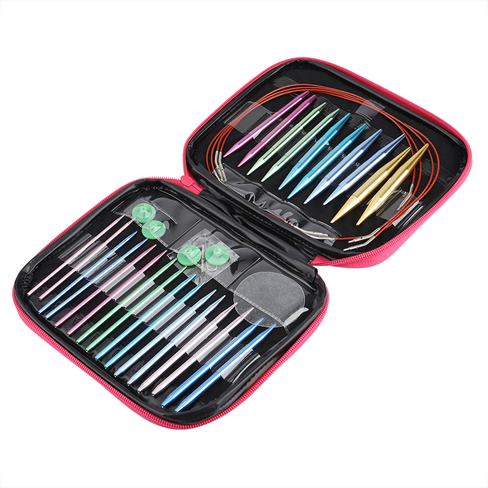 Interchangeable Needles Set Colorful Aluminum Circular Knitting Needles Ri KRI✈️