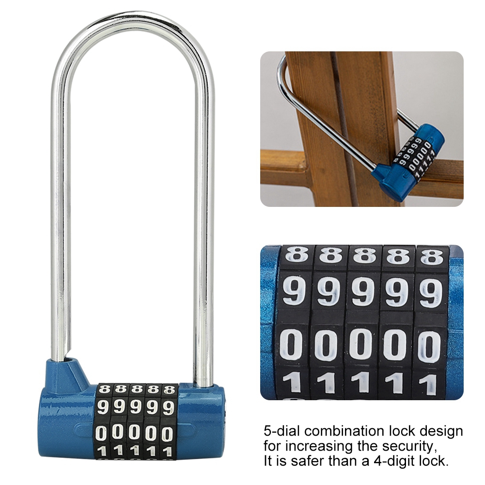 Zinc Alloy U Shape Combination Digit Password Code Lock Extra Long Cabinet KRI✈️