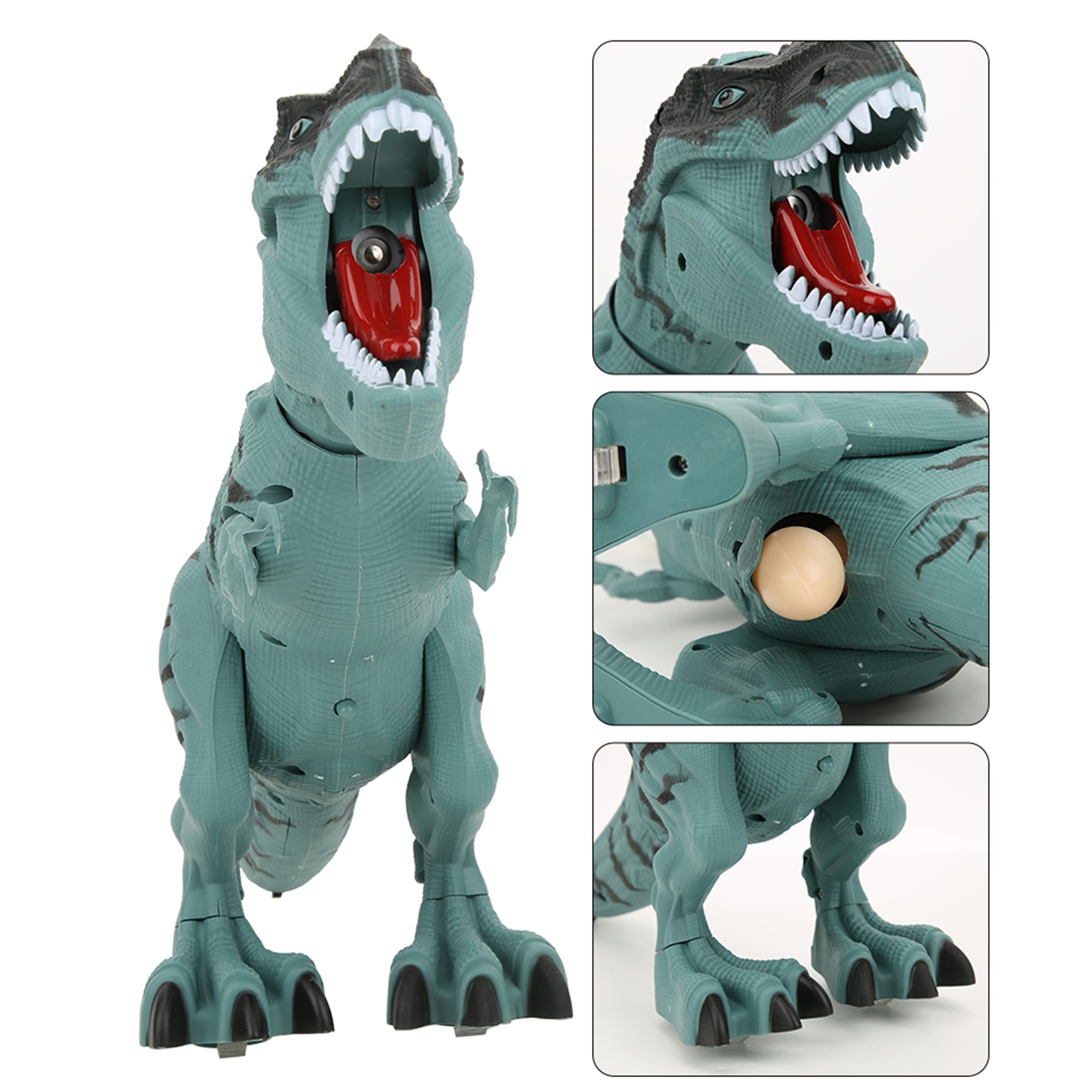 Electric Dinosaur Figures Intelligent Music Light Walking Spray Animals Mo KRI✈️