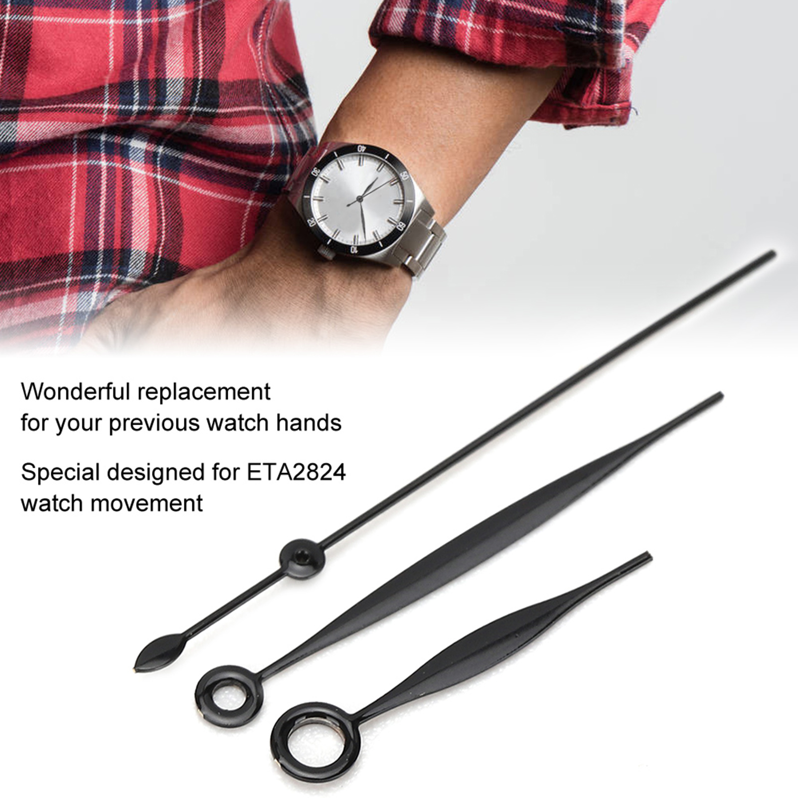 T41 Men Watch Hour Minute Second Hands Watch Needles Fit For ETA2824 Movem KRI✈️
