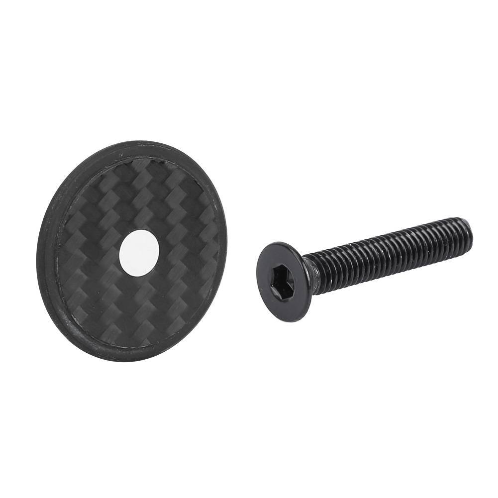 Carbon Fiber Stem Headset Top Cap With Screw For Mountain Bike KRI✈️