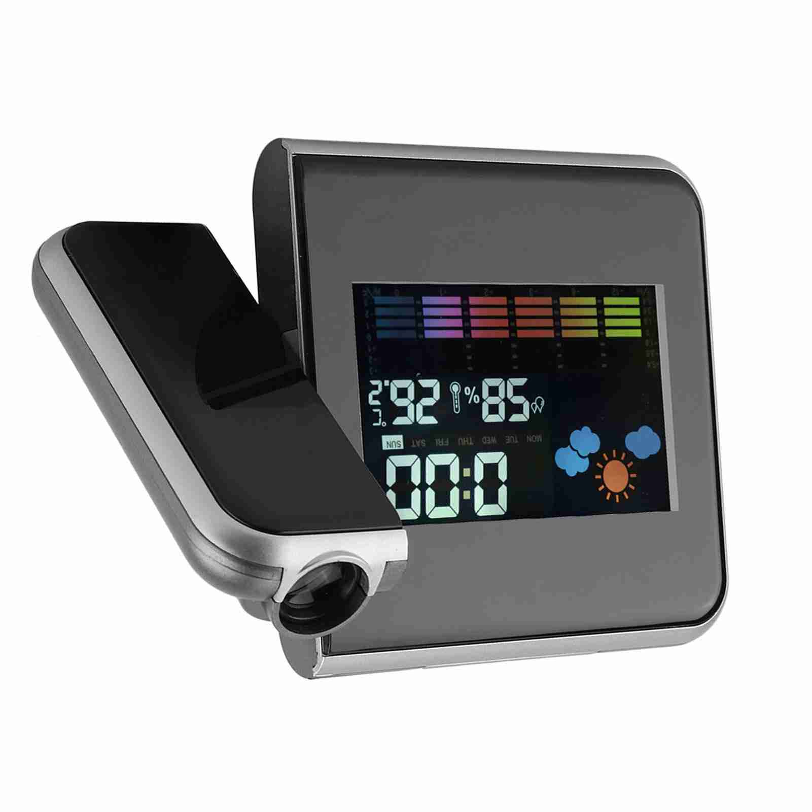 Digital LED Weather Forecast Projector Calendar Humidity Display Alarm Clo KRI✈️