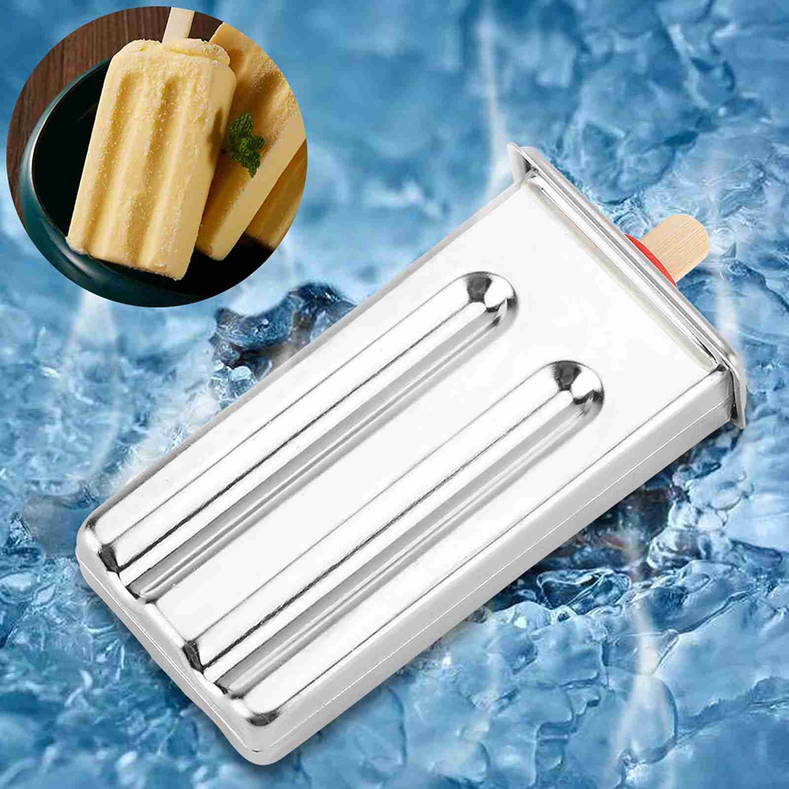 Stainless Steel Molds Ice Cream Industrial Home Kitchen DIY Ice Pop Mould KRI✈️
