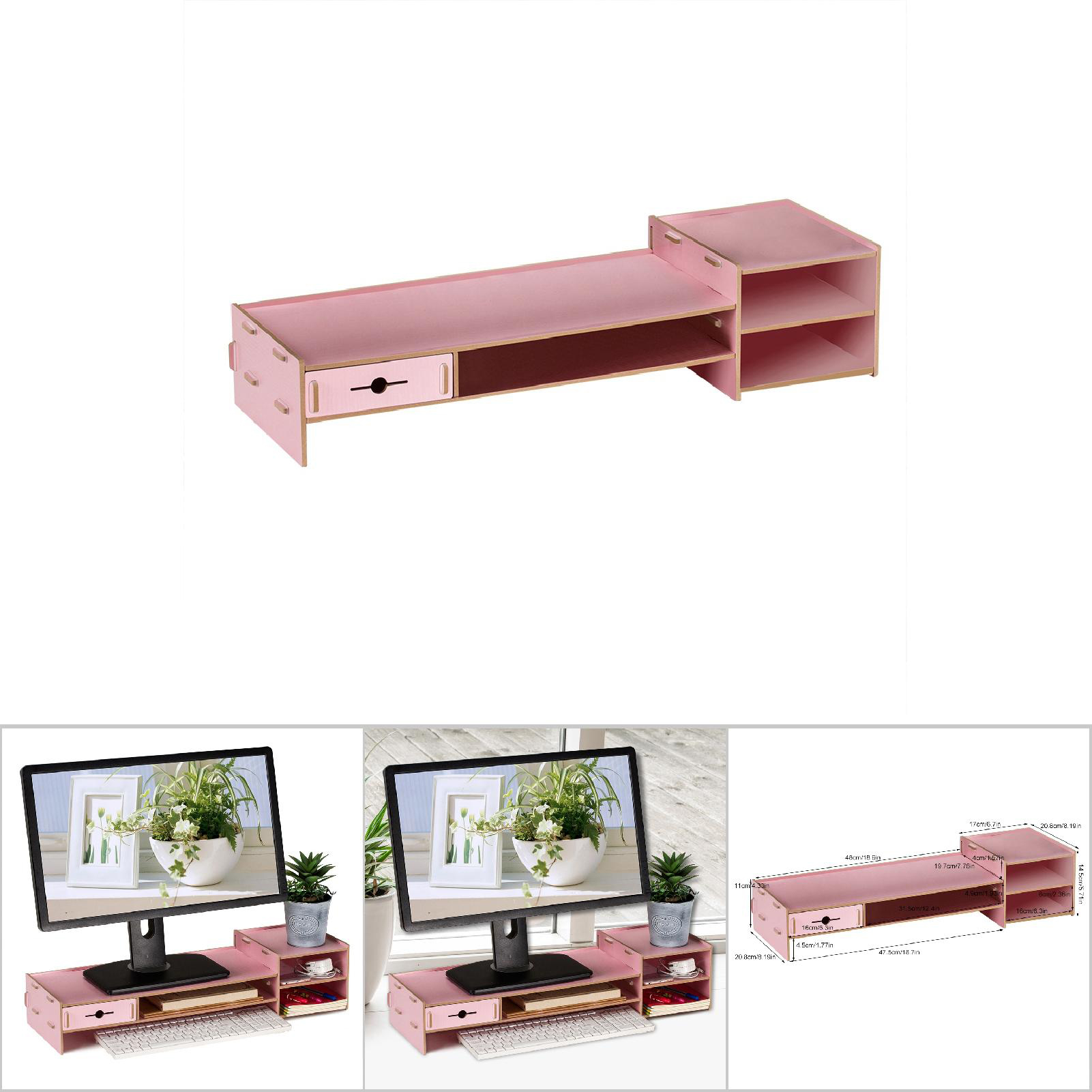 Monitor Laptop Stand Computer Screen Support Modern Office Desk Rack Shelf KRI✈️