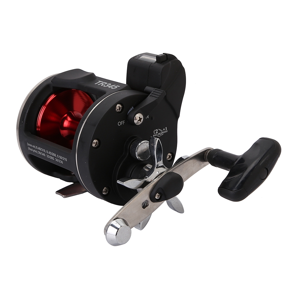 Trolling Reels Equipped With Line Counter Black Trolling Saltwater Offshor KRI✈️