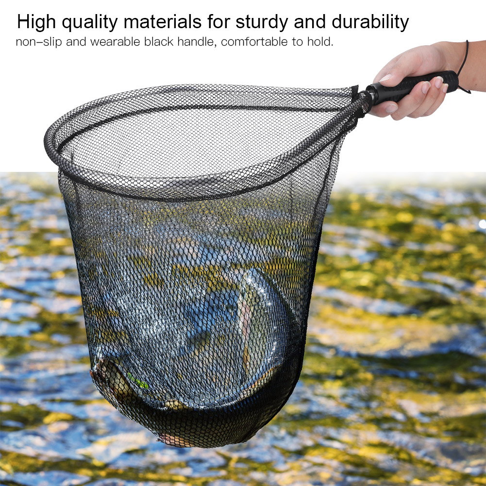 Durable Fly Fishing Landing Net Mesh Aluminum Alloy Hoop With Comfortable KRI✈️