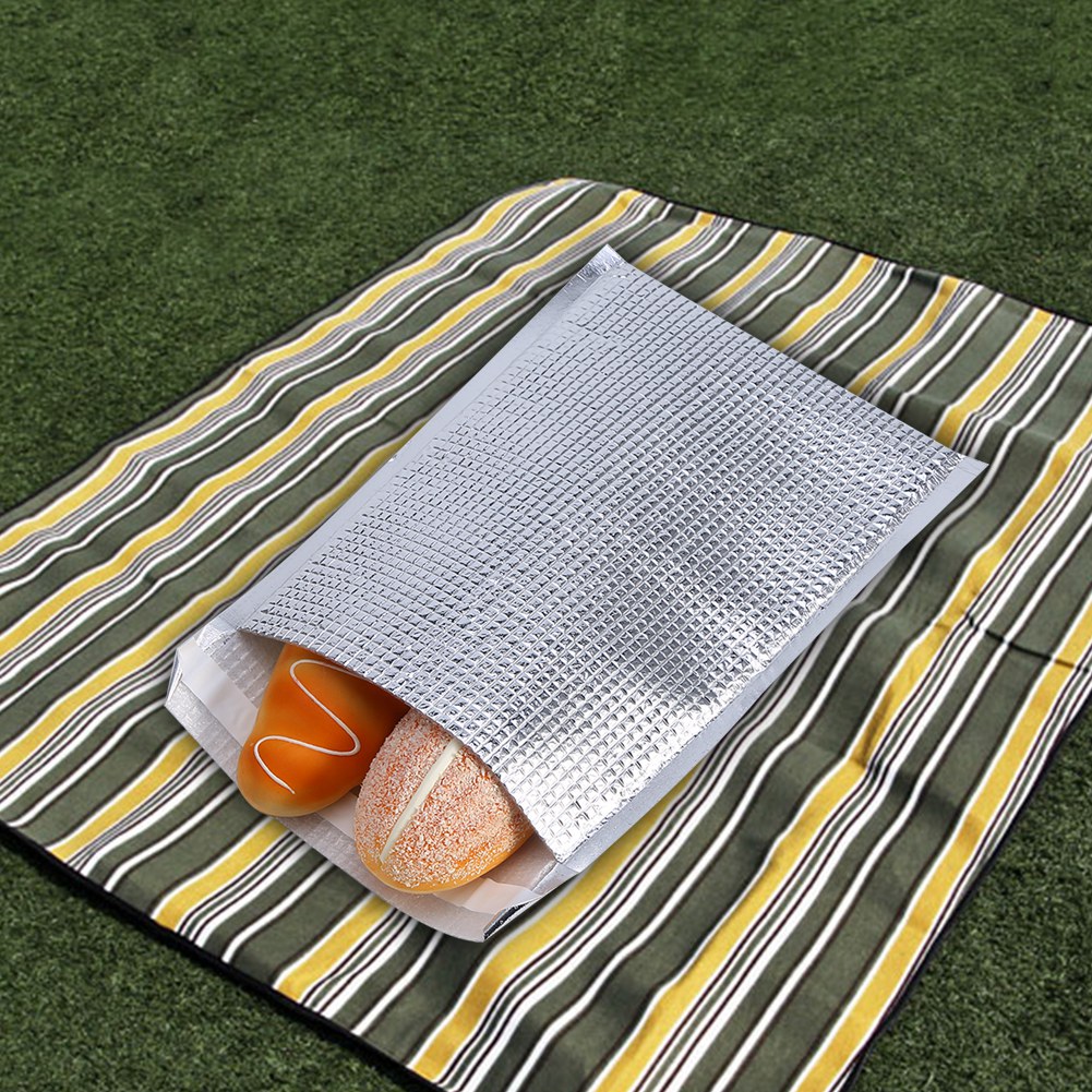 10pcs Set Disposable Aluminum Foil Insulated Food Storage Bag Thermal Cool KRI✈️