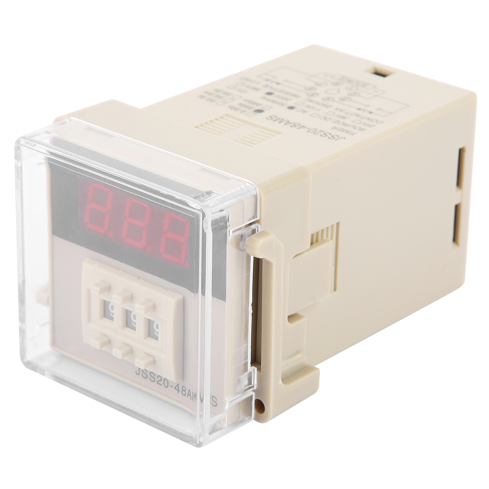 JSS20‑48AMS Power On Delay Timer Relay Digital Display 1‑999S AC 220V KRI✈️