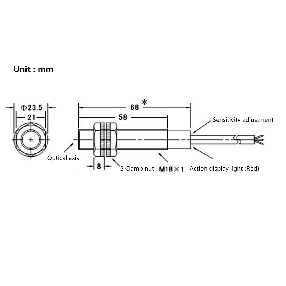 BERM Photoelectric Switch Proximity Sensor Diffuse Type DC 3 Wire NPN NO D KRI✈️