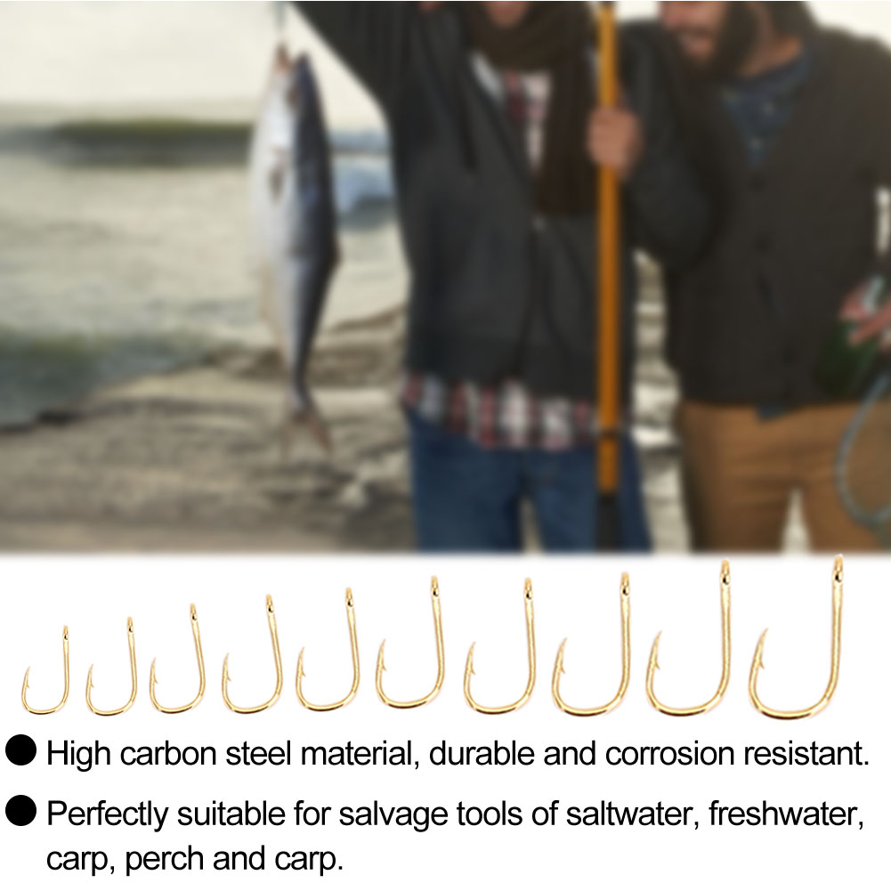 500Pcs/Box High Carbon Steel Fishhooks Sharpened Barbed Circle Fishing Hoo KRI✈️